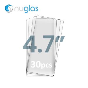 NUGLAS 2.5D Tempered Glass Protector for iPhone SE 2020 / SE 2022 [Clear] [No Retail Package] [30 Pieces]