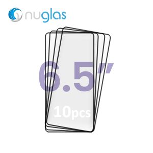 NUGLAS 5D Tempered Glass Protector for iPhone XS Max / 11 Pro Max [Black] [No Retail Package] [10 Pieces]