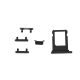 [000] iPhone 8 Plus Side Buttons Set and Sim Card Tray Holder Nano Slot Space Replacement [Black]