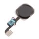 iPhone 6S/6S Plus Home Switch Button Flex Cable Ribbon Assembly with Rubber Gasket [Black]