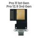 iPad Pro 11 2018 / Pro 11 2nd Gen 2020 / Pro 12.9 3rd Gen 2018 / Pro 12.9 4th Gen 2020 Charging Port Flex Cable Ribbon [Black]