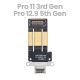 iPad Pro 11 3rd Gen 2021 / 4th Gen 2022 / iPad Pro 12.9 5th Gen 2021 / 6th Gen 2022 Charging Port Flex Cable Ribbon Replacement [Silver]