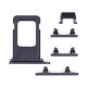 iPhone 11 Side Buttons Set and Sim Card Tray Holder Replacement [Black]