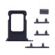 iPhone 12 / 12 Mini Side Buttons Set and Sim Card Tray Holder Replacement [Black]
