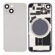 iPhone 14 Back Rear Battery Cover Housing Door Replacement [With Large Camera Hole] [Glass with Metal Panel] [High Quality] [White]