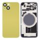 iPhone 14 Back Rear Battery Cover Housing Door Replacement [With Large Camera Hole] [Glass with Metal Panel] [High Quality] [Yellow]