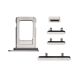 iPhone 14 Pro / 14 Pro Max Side Buttons Set and Sim Card Tray Holder Replacement [White Titanium]