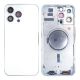 iPhone 14 Pro Max Back Rear Battery Cover Housing Door Replacement [With Camera Lens] [with Frame] [Silver]