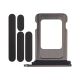 iPhone 15 Pro / 15 Pro Max Side Buttons Set and Sim Card Tray Holder Replacement [Black Titanium]
