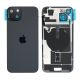 iPhone 15 Plus Back Rear Battery Cover Housing Door Replacement [With Wireless Charger Chip n Rear Camera Lens] [Assembly] [Black]