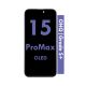 iPhone 15 Pro Max OLED Screen Replacement Assembly with Touch and Frame [OHQ | Grade S+] [Refurbished AAA]