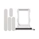 iPhone 16 Pro / iPhone 16 Pro Max Side Buttons Set and Sim Card Tray Holder Replacement [White Titanium]
