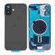 iPhone 16 Plus Back Rear Battery Cover Housing Door Replacement [With Rear Camera Lens] [Black]
