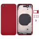 [000] iPhone 8 Back Rear Battery Cover Housing Door Replacement [with Frame] [Red]