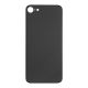 iPhone SE 2020 Back Rear Battery Cover Housing Door Replacement [With Large Camera Hole] [Glass Only] [Black]