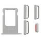 [000] iPhone 6 Plus Side Buttons Set and Sim Card Tray Holder Nano Slot Space Replacement [Silver]
