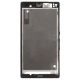 [000] Sony Xperia Z L36h Middle Metal Frame Bezel Plate Housing with Dust Plug Covers [Black]