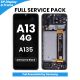 Samsung Galaxy A13 4G (A135) 2022 LCD Screen Replacement with Digitizer Assembly [With Frame] [Service Pack] [Awesome Black]