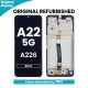 Samsung Galaxy A22 5G A226 LCD Screen Replacement with Digitizer Assembly [With Frame] [Original Refurbished] [Black]