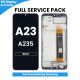 Samsung Galaxy A23 (A235) 2022 LCD Screen Replacement with Digitizer Assembly [With Frame] [Service Pack] [Black]