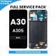 Samsung Galaxy A30 (A305) 2019 LCD Screen Replacement Assembly with Digitizer [With Frame] [Service Pack] [Black]