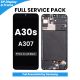 Samsung Galaxy A30s (A307) 2019 OLED Screen Replacement with Digitizer [With Frame] [Service Pack] [Black]