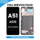 Samsung Galaxy A51 (A515) LCD Screen Replacement with Digitizer Assembly [With Frame] [Service Pack] [Prism Crush Black]