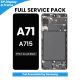 Samsung Galaxy A71 (A715) LCD Screen Replacement with Digitizer Assembly [With Frame] [Service Pack] [Prism Crush Black]