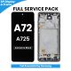 Samsung Galaxy A72 A725 / A72 5G A726 OLED Screen Replacement with Digitizer Assembly [With Frame] [Service Pack] [Awesome Black] 
