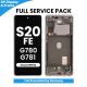 Samsung Galaxy S20FE 4G G780 / 5G G781 LCD Screen Replacement with Digitizer Assembly [With Frame] [Service Pack] [Cloud White]