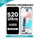 Samsung Galaxy S20 Ultra 5G OLED Screen Replacement with Digitizer Assembly [With Frame] [Original Refurbished] [Cloud White]