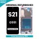 Samsung Galaxy S21 5G OLED Screen Replacement with Digitizer Assembly [With Frame] [Original Refurbished] [Phantom White]