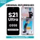 Samsung Galaxy S21 Ultra 5G OLED Screen Replacement with Digitizer Assembly [With Frame] [Original Refurbished] [Phantom Silver]