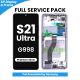Samsung Galaxy S21 Ultra G998 LCD Screen Replacement with Digitizer Assembly [With Frame] [Service Pack] [Phantom Silver]