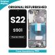Samsung Galaxy S22 S901 OLED Screen Replacement with Digitizer Assembly [With Frame] [Original Refurbished] [Phantom Black]