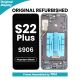 Samsung Galaxy S22 Plus S906 OLED Screen Replacement with Digitizer Assembly [With Frame] [Original Refurbished] [Phantom Black]