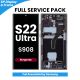 Samsung Galaxy S22 Ultra S908 OLED Screen Replacement with Digitizer Assembly [With Frame] [Service Pack] [Burgundy]