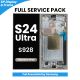 Samsung Galaxy S24 Ultra S928 OLED Screen Replacement with Digitizer Assembly [With Frame] [Service Pack] [Titanium Grey]