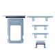 [000] iPhone XR Side Buttons Set and Sim Card Tray Holder Replacement [Blue]