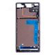 [000] Sony Xperia Z3 Middle Metal Frame Bezel Plate Housing with Dust Plug Covers [White]
